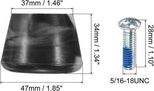 Miniatura 2 de PATIKIL Topes de punta para patines con destornillador, 1 par de tapones de freno de goma 82A para repuesto de accesorios de patinaje, mezcla