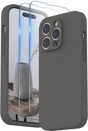 Miniatura 19 de SURPHY Funda diseñada para iPhone 14 Pro Max con protector de pantalla, (con protección de cámara y forro de microfibra suave), funda de silicona