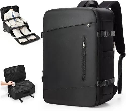 Miniatura 46 de VGCUB - Mochila grande para viaje, trabajo, negocios, mochila para laptop aprobada como equipaje de mano para vuelos, unisex, Negro -, Grande, Large