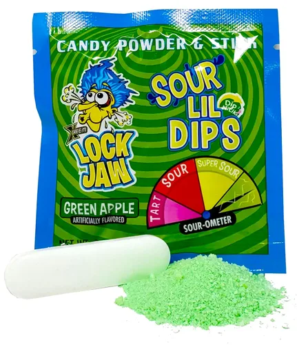 Miniatura 4 de crait Lockjaw Sour Lil Dip Candy - Palitos de inmersión a granel con polvo, paquete variado de 36