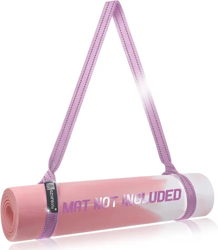 Miniatura 11 de A AZURELIFE Premium 2 en 1 correa para esterilla de yoga, ajustable antideslizante para transportar esterilla de yoga, se dobla como bandas