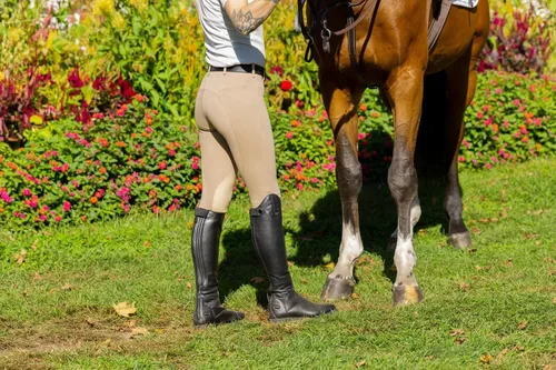 Miniatura 4 de HORZE Ella - Pantalones de escuela para mujer con parches de piel ALOS y trabillas para cinturón