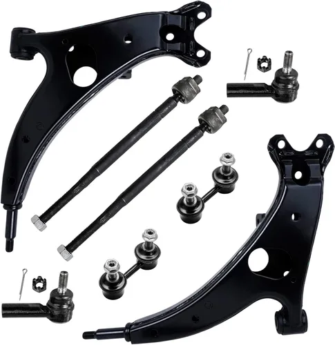 Miniatura 201 de Detroit Axle - Kit de brazos de control de extremo delantero de 8 piezas para Dodge Dakota 00-04, Durango 00-03, 4 brazos de control superior e