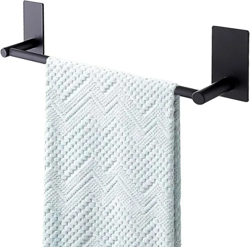 Miniatura 12 de Songtec Barra de Toalla Dorada de 16 Pulgadas, Soporte de Toalla Adhesivo para Baño Sin Taladro, Soporte de Toalla con Montaje de Cinta de Adhesión