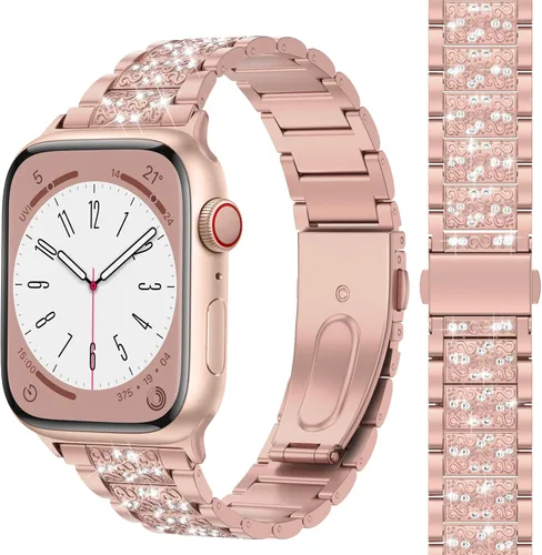 MARGE PLUS Correa para mujer compatible con Apple Watch de 42 mm, 44 mm y 45 mm (1.65, 1.73 y 1.77 pulgadas) series 9, 8, 7, 6, 5, 4, 3, 2, 1 y SE,