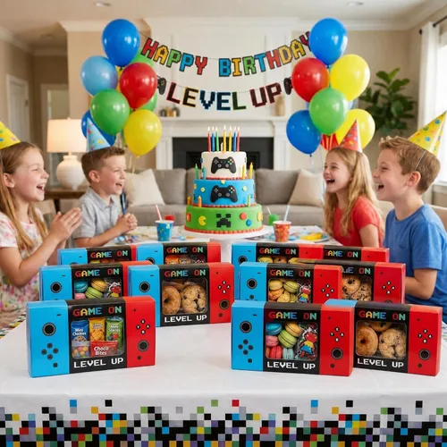 Miniatura 5 de Shescrzionu Cajas de Recuerdos de Fiesta de Videojuegos 12 PCS-Recuerdos Perfectos de Fiesta Gamer, Cajas de Recuerdos de Fiesta con Ventana, color14