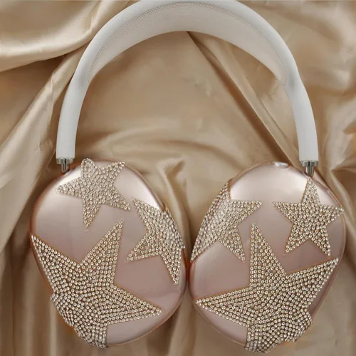 Miniatura 35 de MORWLAT Funda para AirPods Max con Diamantes de Imitación Brillantes Estrellas, Fundas Suaves Bonitas Transparentes y Brillantes para Mujeres