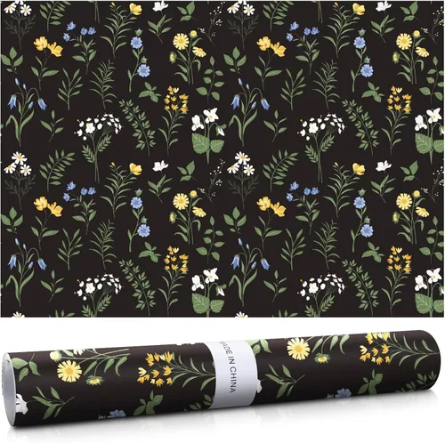 Miniatura 24 de Gersoniel 10 hojas de forros de cajones para aparadores, revestimientos de cajones perfumados, papel perfumado no adhesivo para estantes fragantes
