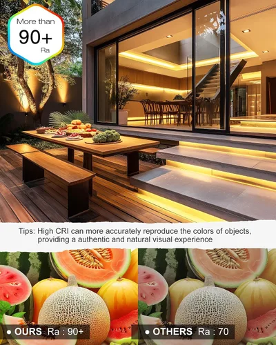 Miniatura 7 de EMITEVER COB - Tira de luces LED impermeable IP67, 2700 K, blanco cálido, para exteriores, 24 V, cinta LED de silicona regulable, iluminación