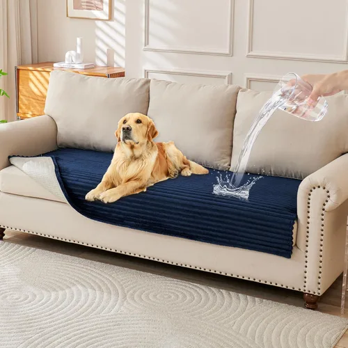 Miniatura 11 de HAOMAIJIA Funda de sofá impermeable lavable para perros, funda mullida para sofá de mascotas, funda gruesa y suave antideslizante para sofá de 3