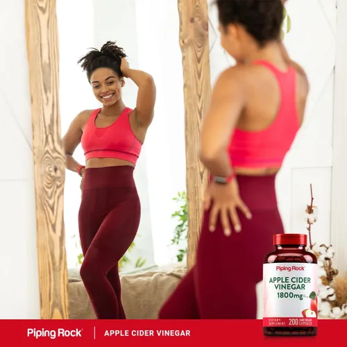 Miniatura 6 de Piping Rock Cápsulas de vinagre de sidra de manzana 1800 mg 200 píldoras Fórmula potente Suplemento ACV para hombres y mujeres Sin OMG, sin