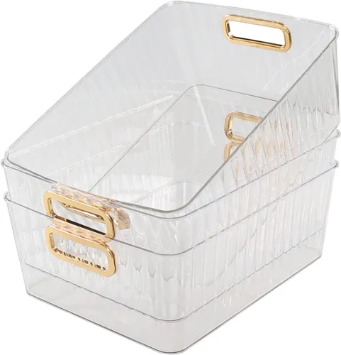Miniatura 7 de Bringer Contenedor de almacenamiento de plástico transparente, paquete de 4 contenedores multiuso