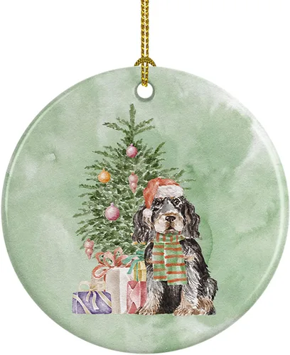 Miniatura 22 de Caroline's Treasures Bulldog, Bulldog inglés #2 y árbol de cerámica adorno colgante para árbol de Navidad, decoración colgante para el hogar