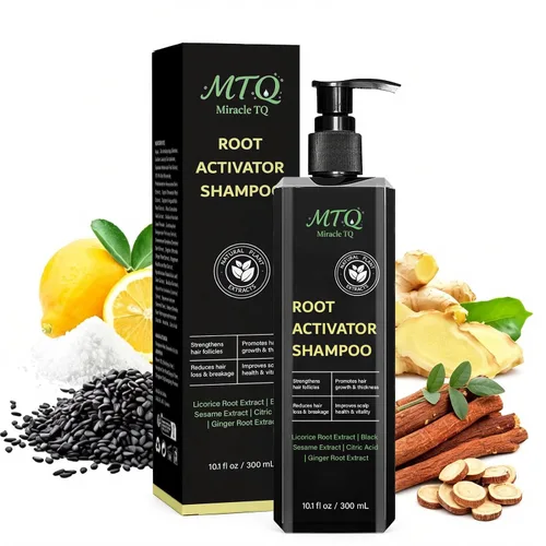 Champú activador de raíces para hombres y mujeres, champú anti pérdida de cabello y crecimiento del cabello para hombres con ingredientes herbarios
