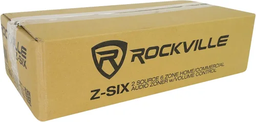 Miniatura 7 de Rockville Z-SIX - Zoner de audio de 6 zonas de 300 W, 8 ohmios, control multihabitación, entradas de fuente dual, control de volumen, para sistemas