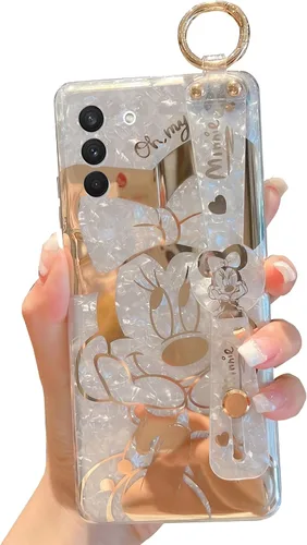 Miniatura 11 de Funda para Galaxy S20 con Banda de Muñeca y Soporte Ultra Delgada IMD Patrón de Animales Resistente a Golpes Funda con Soporte de Protección