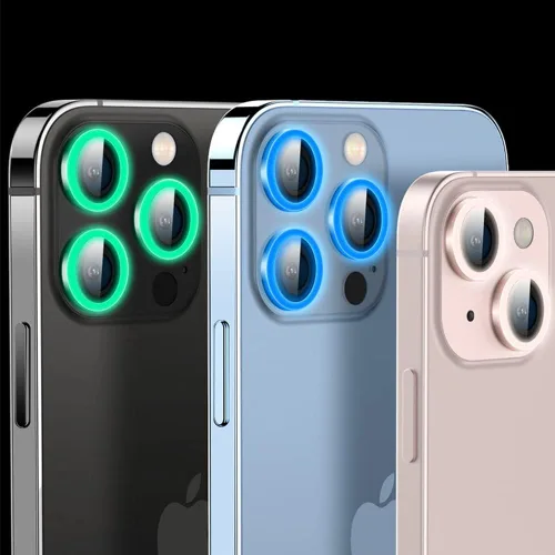 Miniatura 5 de Compatible con iPhone 11 Pro/11Pro Max/12 Pro Luminous Camera Lens Protector Ultra Thin Película de vidrio templado Protector de pantalla de cámara