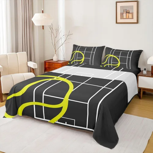 Miniatura 17 de Juego de sábanas de Navidad para niños, 3 piezas, tamaño individual, juego de ropa de cama con estampado de alce dorado y árboles de regalo