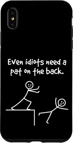 Miniatura 11 de Even Idiots Need A Pat On The Back Funny Stick Man Joke - Funda de regalo para iPhone 17