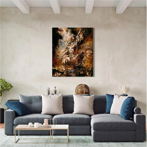 Miniatura 494 de A&T ARTWORK Campo de trigo con cipreses de Van Gogh Las reproducciones de arte clásico mundial, impresiones en lienzo giclée para decoración