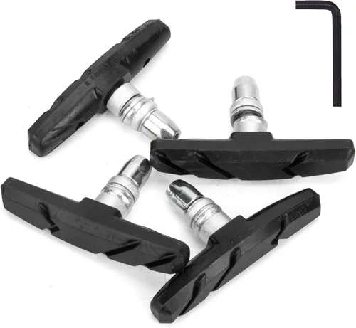 GPMTER Juego de 2 pares de pastillas para frenos de bicicleta, 2.756 in para bicicleta Cruiser MTB, bloques universales de freno en V con tuerca