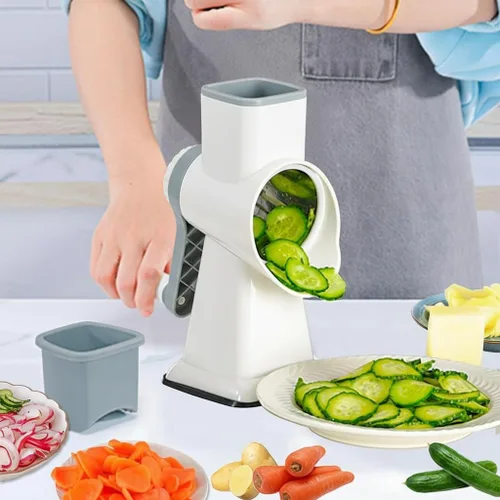Miniatura 2 de YOUCZON Rallador Rotativo de Queso Multiusos de Acero Inoxidable Rallador de Queso - Rallador de Queso con Mango Rallado Sin Esfuerzo de Zanahorias
