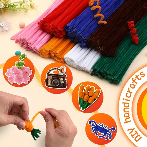 Miniatura 4 de Veroave 60 Piezas de Limpiadores de Tubería Verdes - Limpiadores de Tubería de Chenilla, Compra a Granel de Limpiadores de Tubería para Artesanía