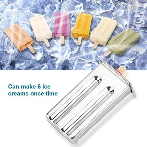 Miniatura 6 de Kit de paletas de hielo de acero inoxidable con bandeja, herramienta industrial para hacer hielo para el hogar, cocina, bricolaje (1#)