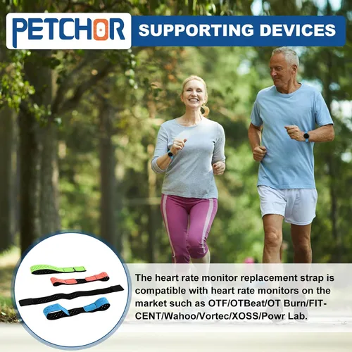 Miniatura 5 de 4 correas de repuesto para monitor de frecuencia cardíaca, correas suaves ajustables compatibles con OTF, Orange Theory Fitness, sensor