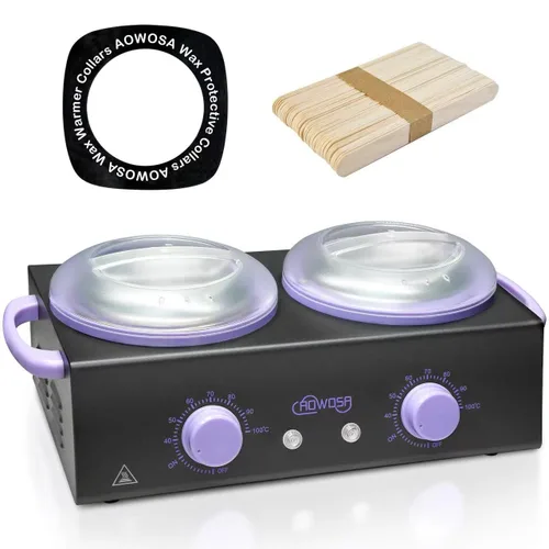 Kit profesional de depilación, calentador de cera doble, máquina calentador de cera para depilación, olla de cera grande para spa, salón de belleza,