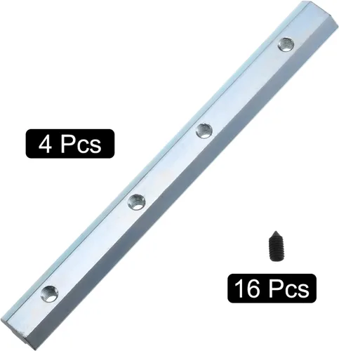 Miniatura 3 de uxcell Conector de línea recta, 4 soportes de junta interior de 7.1 pulgadas con tornillos M6 para perfil de extrusión de aluminio serie 4040