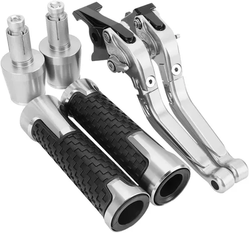 Miniatura 10 de Clutch For FZ8 FZ-8 2010-2018 Motorcycle Adjustable Folding Brake Clutch Levers Handgrip Handlebar Grips Ends Accessories Brake Handle(Black Black)