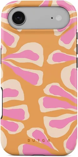 Miniatura 56 de BURGA-Funda p/teléfono compatible c/iPhone 14 Plus, carcasa rígida híbrida de 2 capas + Funda protectora de silicona, almendras latte a lunares