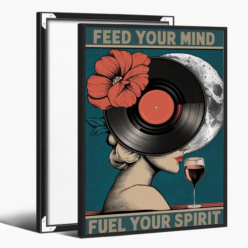 Miniatura 90 de Lienzo decorativo para pared con texto en inglés "Lose Your Mind Find Your Soul", arte de pared con citas inspiradoras para la salud mental, pintura