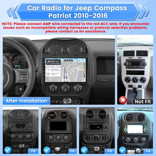 Miniatura 2 de Radio de coche para Jeep Compass Patriot 2010 2011 2012 2013 2014 2015 2016: pantalla táctil Android de 10.1 pulgadas para Compass Patriot estéreo