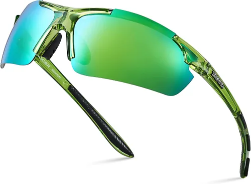 Miniatura 22 de Lentes de sol polarizados deportivos para hombres y mujeres, con diseño envolvente, UV400, para correr, béisbol, sóftbol, ciclismo, conducción