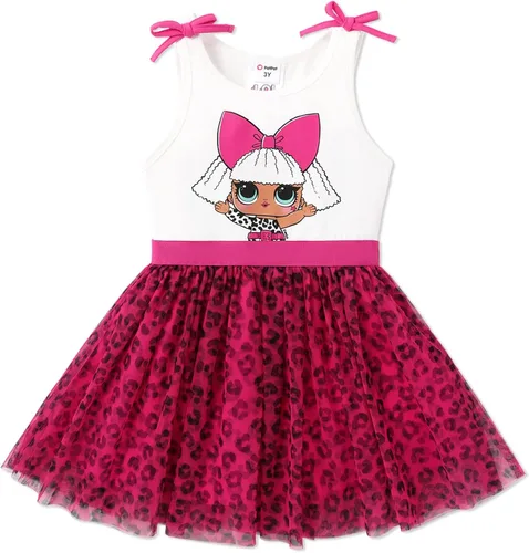 L.O.L. Surprise! Girls Dress Summer Mesh Causal Tutu Princess Dress for Girls 3-10 Years