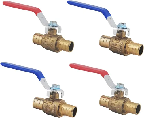Miniatura 9 de Válvula PEX de 1/2 pulgada, válvula de bola de cierre de puerto completo de latón, mango de 1/4 de giro, válvula de agua PEX con certificación