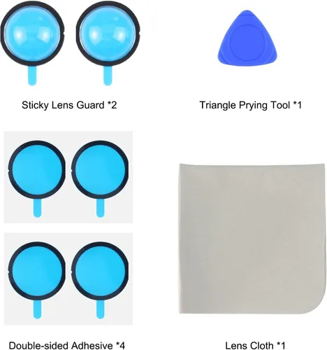 Miniatura 7 de PULUZ Protector de lente para Insta 360 x 3, protectores de lente duales para Insta360 X3, funda protectora de PC, protectores adhesivos de lente