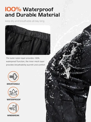 Miniatura 7 de Rodeel Traje impermeable para pesca para hombres (conjunto de chaqueta y pantalón de lluvia)