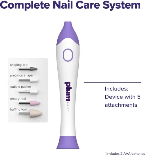 Miniatura 7 de Plum Beauty - Taladro eléctrico inalámbrico para uñas, moldeador de esmalte de gel portátil Professional Nail File Dremel Tool, Efile Drill