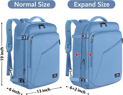 Miniatura 77 de MATEIN - Mochila de viaje extragrande de 10.56 galones, mochila de viaje ampliable apta para aerolíneas, para viajeros de fin de semana, hombres