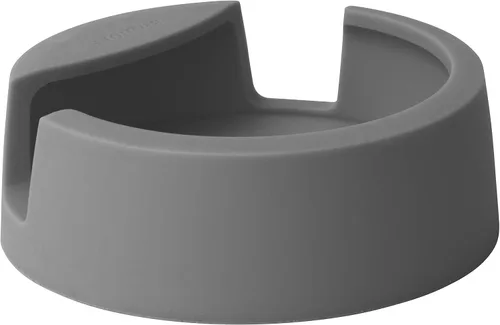 BergHOFF LEO - Soporte para cuchara corporal de silicona y nailon resistente al calor, 5 x 1.5 pulgadas, color gris, suave al tacto, PP, agarre