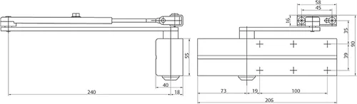 Miniatura 2 de Tesa Assa Abloy DC140-0-DEV1 - Cerradura para puerta, color plateado