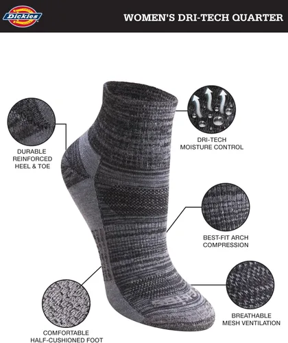 Miniatura 2 de Dickies Calcetines Dri-Tech que absorben la humedad para mujer (612 pares) (M-L)