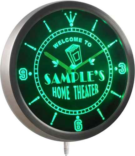Miniatura 4 de AdvPro ncph-tm - Reloj de pared LED de neón con letrero de cerveza, diseño de barra de nombre personalizado para cine en casa