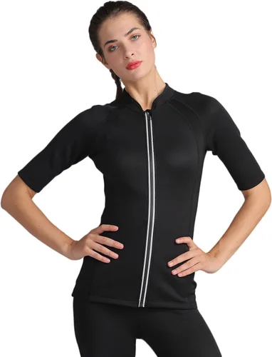 Miniatura 3 de Camisa de sauna para mujer, sudadera de neopreno para adelgazar, moldeador de cintura, neopreno, camisa de sauna con cremallera
