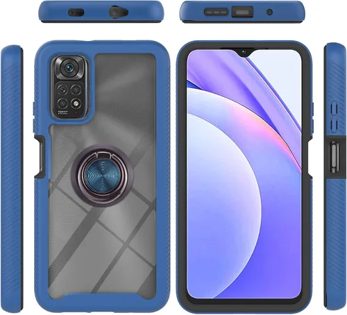 Miniatura 47 de Funda compatible con Xiaomi Poco M5s 4G, compatible con Redmi Note 10 4G / Note 10S 4G / Note 11 SE (India), funda para teléfono 3 en 1, color azul