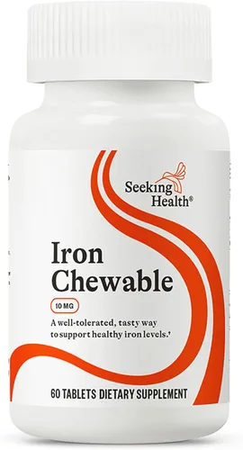 Seeking Health Hierro masticable - Suplemento mineral para apoyar el metabolismo saludable - Suplemento ayuda a la función muscular en hombres y
