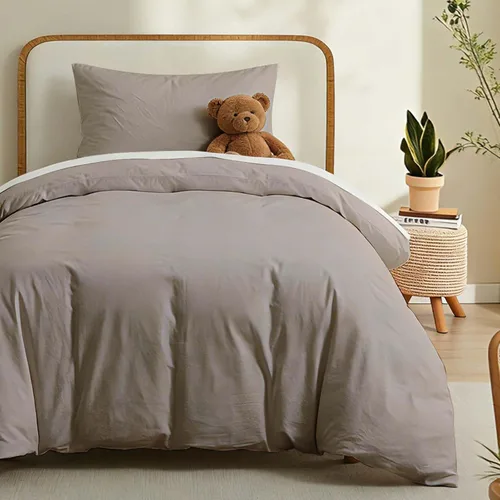 Miniatura 24 de LOVQUE Funda de edredón de algodón verde oliva, tamaño King, juego de ropa de cama natural similar al lino con cierre de cremallera (sin edredón)